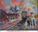 A Play with Whimsy-Glencoe Station-2, Oil on Canvas